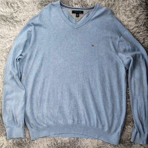Tommy Hilfiger Men's Light Blue Sweater Size XXL